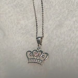 Disney Princess Crown Necklace (Sterling Silver)